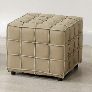 A225-05 方塊牛皮椅凳 咖啡