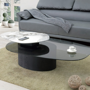 A252-03 伯連達旋轉功能茶几 ⊙小桌石面可自由旋轉使用、