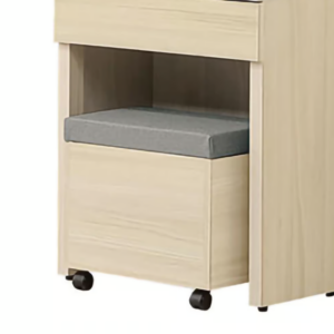 384-3 喬伊白橡木活動化妝椅 貓抓皮(可掀開置物)