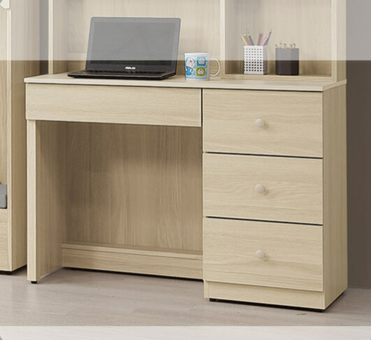 732-11 喬伊白橡木3.5尺書桌下座