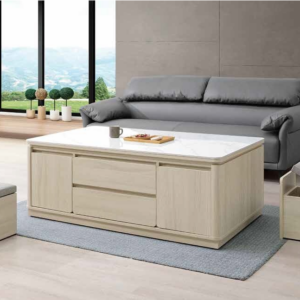 A291-01 佛雷4.65尺岩板多功能茶几 二椅凳可收納茶几背面