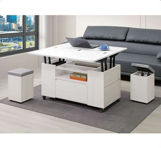 A298-01 華格納3.3尺雙升降移動茶几 ⊙含二椅凳、