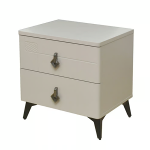 410-5 吉瑞森床頭櫃高級MDF+11cm防鏽烤漆黑鐵腳 (抽屜採高級鋼珠滑軌)(塗裝採PU平光烤漆)