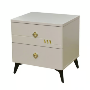 410-8 凱彼德床頭櫃 高級MDF+11cm防鏽烤漆黑鐵腳 (抽屜採高級鋼珠滑軌)(塗裝採PU平光烤漆)