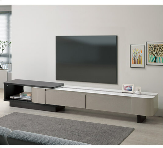 A333-01 羅柏7.3尺石面伸縮長櫃 伸縮：220~290公分