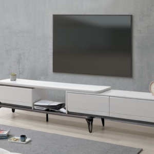 A339-01 史泰斯6.2尺石面伸縮長櫃 寬185~265