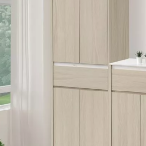 A394-03 華格納2*8尺吊衣桿掃地機收納高櫃掃地機空間內三活動隔板可自由取下