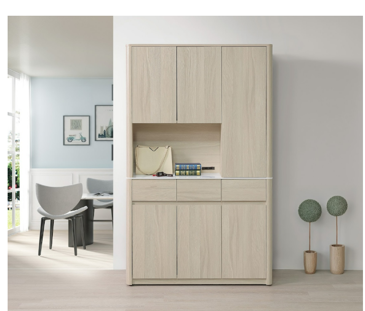 A395-03 佛雷4尺岩板收納鞋櫃組