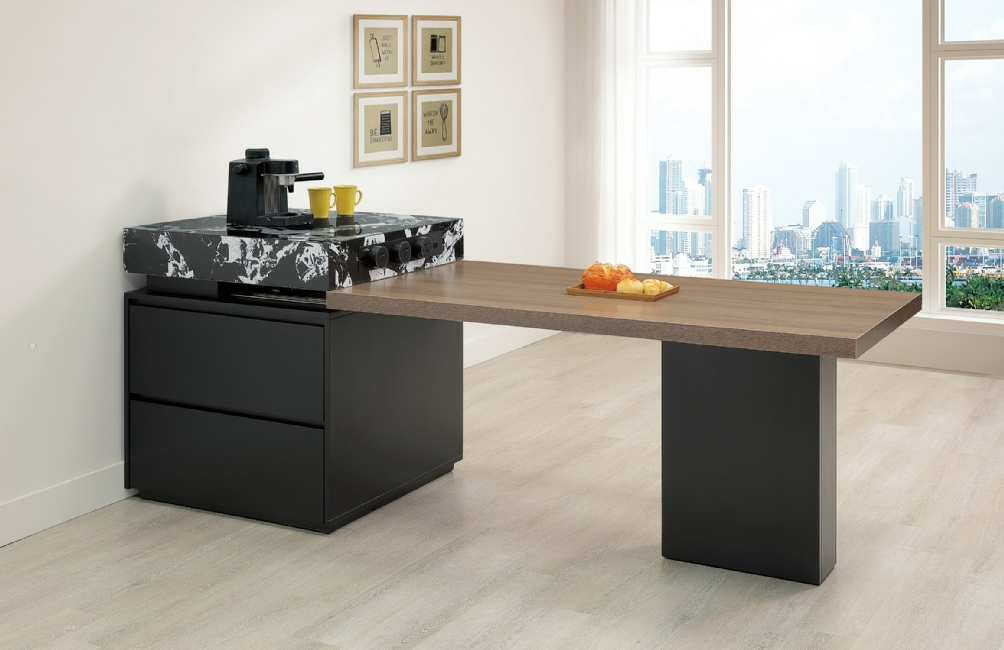 A409-01 斯旺6.1尺岩板伸縮島台桌