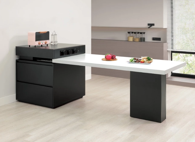 A410-01 萊斯6.8尺岩板伸縮島台桌