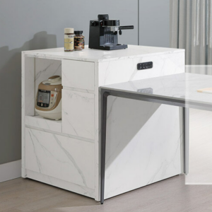 A412-01 卡洛那2.7*2.7尺白石紋桌邊櫃