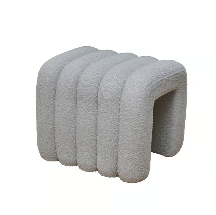 532-2 妡朗淺灰色長方凳(布套不可拆洗）