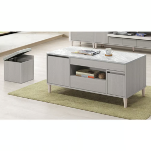 542-4 泰拉4尺四抽二門大茶几 含腳椅*2 (腳椅坐墊為貓抓皮) (腳椅尺寸：寬34x深29.4x高34cm)