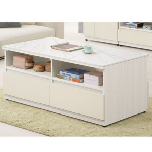 544-2 燕麥4尺四抽岩板大茶几 (兩面雙抽皆可開)