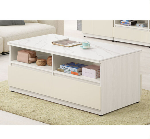 544-2 燕麥4尺四抽岩板大茶几 (兩面雙抽皆可開)