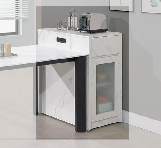 A412-02 卡洛那1.5*2.7尺白石紋桌邊櫃