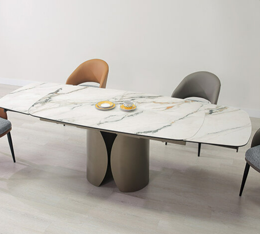 A466-01 梅莉達8尺複合陶板伸縮餐桌 桌面160、200、240cm三段使用