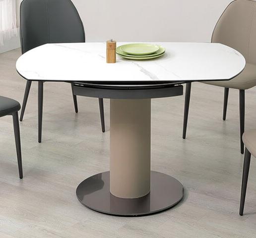 A480-04 珊卓4尺複合陶板伸縮圓餐桌
