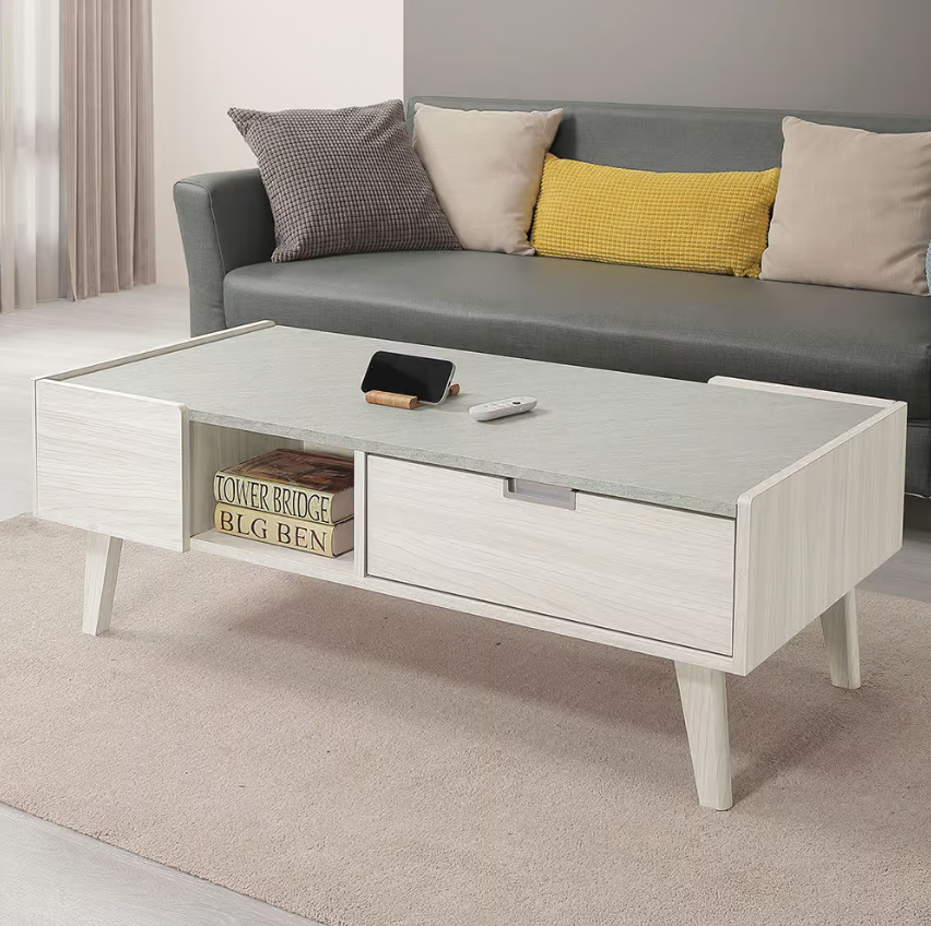 551-4 黛拉4尺二門二抽大茶几 (兩面單抽單門皆可開)