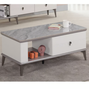 552-3 歆品3.3尺二抽岩板大茶几 (兩面單抽皆可開)