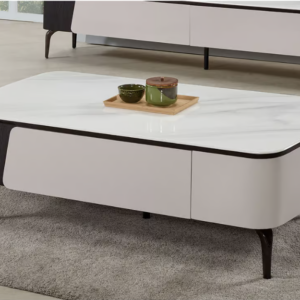 555-2 葛媞4.2尺雙抽科技石大茶几 (兩面單抽皆可開)