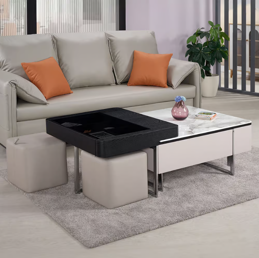 559-2 斯泰4.3尺組合茶几 全組 (附皮凳x2,尺寸：寬31x深31x高31cm） (恕不拆賣）