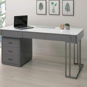 A545-01 米尼奧5.3尺岩板書桌 深灰 ⊙可左右自由擺放