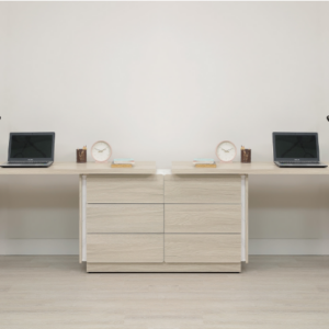 A555-02 萊米克10尺雙人書桌組 300~420公分伸縮