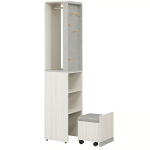 640-2 黛拉1.3*6.5尺玄關坐鞋櫃(附洞洞板5支木棒配件)(附吊衣桿)