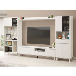 587-2 蓁妮10.5尺組合電視櫃 全組 (2.7尺收納櫃+6尺電視櫃+6尺天板+2尺收納櫃)