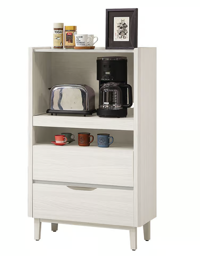 588-11 蓁妮2.3*4尺邊櫃 (附1個電線孔)(仿大理石紋美耐皿桌面)