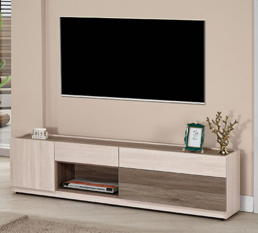 620-3 貝塔6尺電視櫃 ⊙附1個電線孔、 ⊙開門內無隔板、桌面內凹尺寸：寬176.5深26.5公分