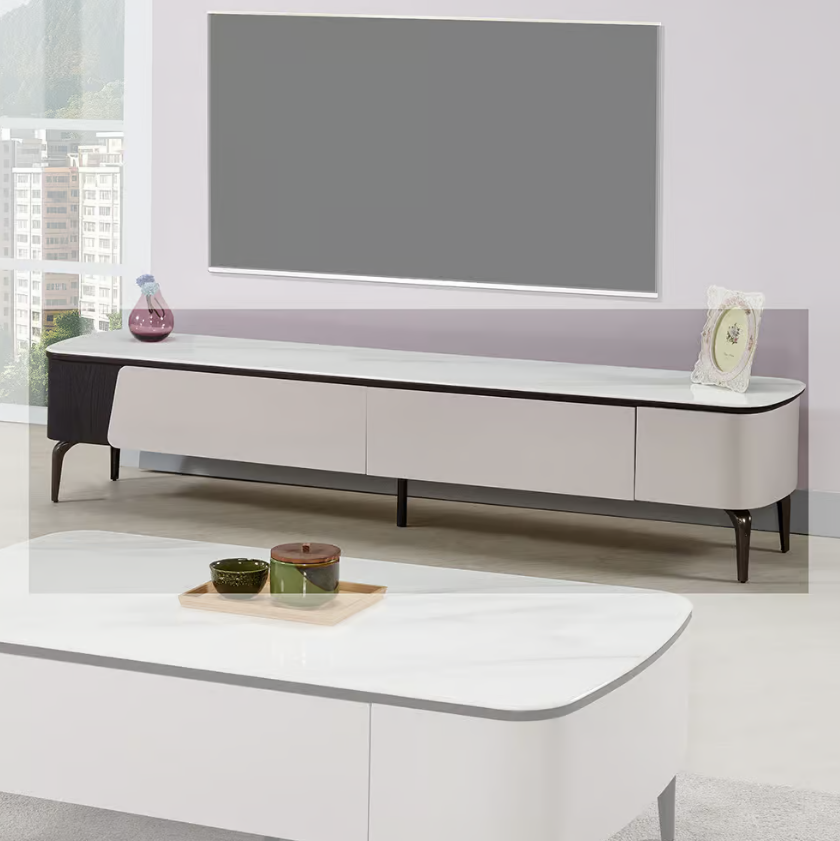 626-2 葛堤6.6尺雙抽科技石電視櫃 美背處理