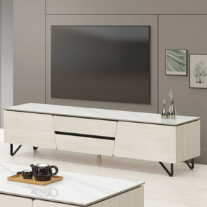 626-3 伊凡卡6尺二抽二門岩板電視櫃 美背處理