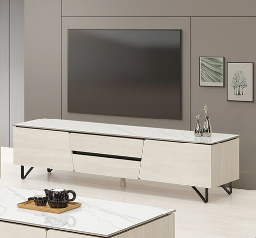 626-3 伊凡卡6尺二抽二門岩板電視櫃 美背處理