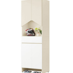 671-3 萊拉2.65尺四門一抽玄關鞋櫃 (附觸控式LED燈)(附4片活動隔板) (附2個透氣孔)