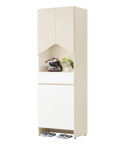 671-3 萊拉2.65尺四門一抽玄關鞋櫃 (附觸控式LED燈)(附4片活動隔板) (附2個透氣孔)