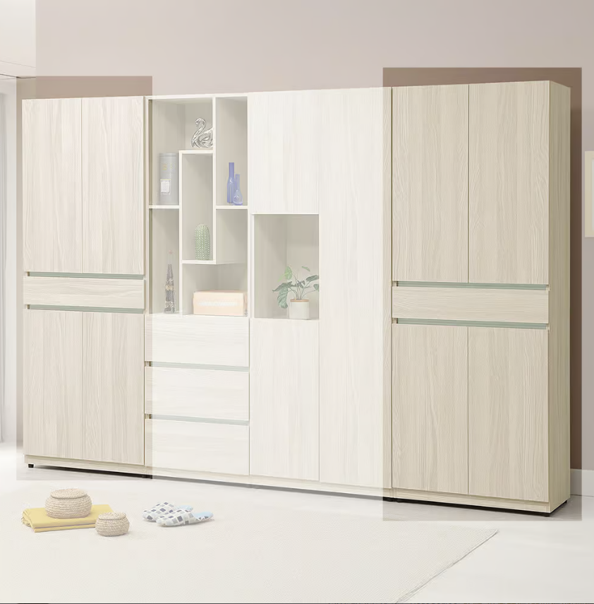 674-2 菲比2.5尺四門收納櫃 (附6片活動隔板)