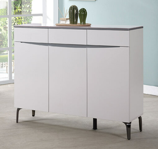 685-3 倫勃朗4尺玻璃鞋櫃 ⊙附3大3小活動隔板、 ⊙無透氣孔、