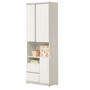 701-2 黛拉2.5尺三門二抽書櫃 ⊙附2大1小活動隔板