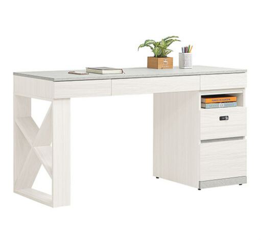 702-6 黛拉5尺五抽書桌 ⊙不分左右方向、 ⊙二抽櫃抽屜採用密碼鎖設計