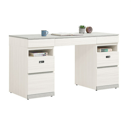 702-9 黛拉5尺七抽書桌 ⊙二抽櫃抽屜採用密碼鎖設計、