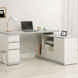 704-2 黛拉5尺組合書桌 全組 ⊙不分左右方向、 ⊙不含椅、 ⊙一門收納櫃門內附1片活動隔板、