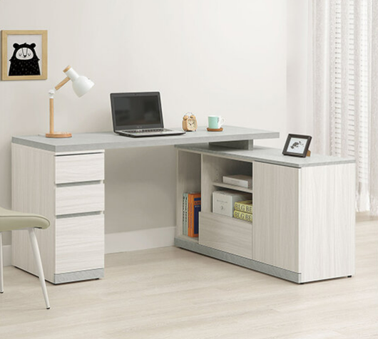 704-2 黛拉5尺組合書桌 全組 ⊙不分左右方向、 ⊙不含椅、 ⊙一門收納櫃門內附1片活動隔板、