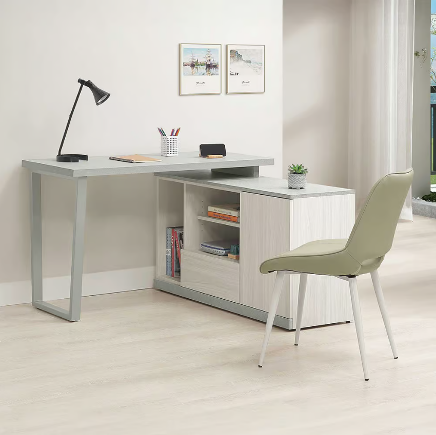 704-5 黛拉4尺組合書桌 全組 (不分左右方向)(不含椅) (一門收納櫃門內附1片活動隔板)