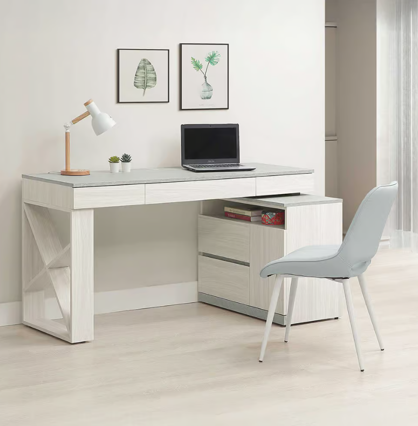 706-4 黛拉5尺組合書桌 全組 (不分左右方向)(不含椅) (收納櫃門內附1片活動隔板)