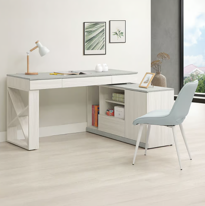 706-5 黛拉5尺組合書桌 全組 (不分左右方向)(不含椅) (一門收納櫃門內附1片活動隔板)