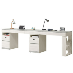 707-3 黛拉8.9尺九抽組合書桌 全組 ⊙不分左右方向、 ⊙二抽櫃抽屜採用密碼鎖設計、