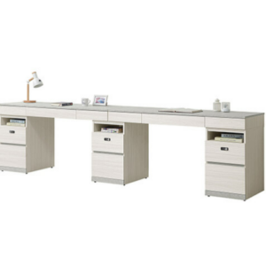 707-4 黛拉9.9尺十二抽組合書桌 全組 ⊙二抽櫃抽屜採用密碼鎖設計