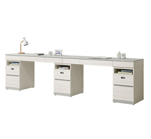 707-4 黛拉9.9尺十二抽組合書桌 全組 ⊙二抽櫃抽屜採用密碼鎖設計